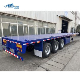 Shipping Container Flatbed Tri-Axle Semi Trailer