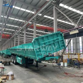 3 Axles Open Side Wall Cargo Semi Trailer