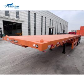 Tri-axle 40 feet flatbed truck trailer