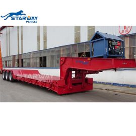 100ton Customized Low Boy Trailer With Gooseneck For Sale